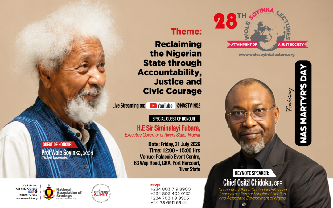 Announcing the 28th Wole Soyinka Lecture